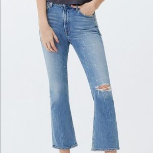 Frame Cropped Flare Jeans